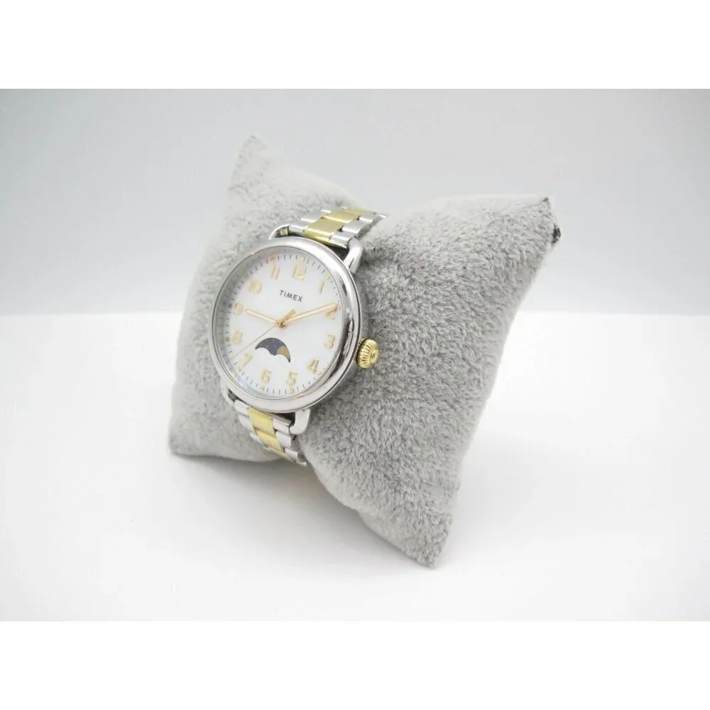 Women Timex Mother of Pearl Quartz WR Analog‎ 34mm Watch (H718) 